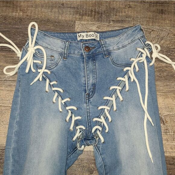 Women's Blue Skinny Jeans - Picture 4 of 13